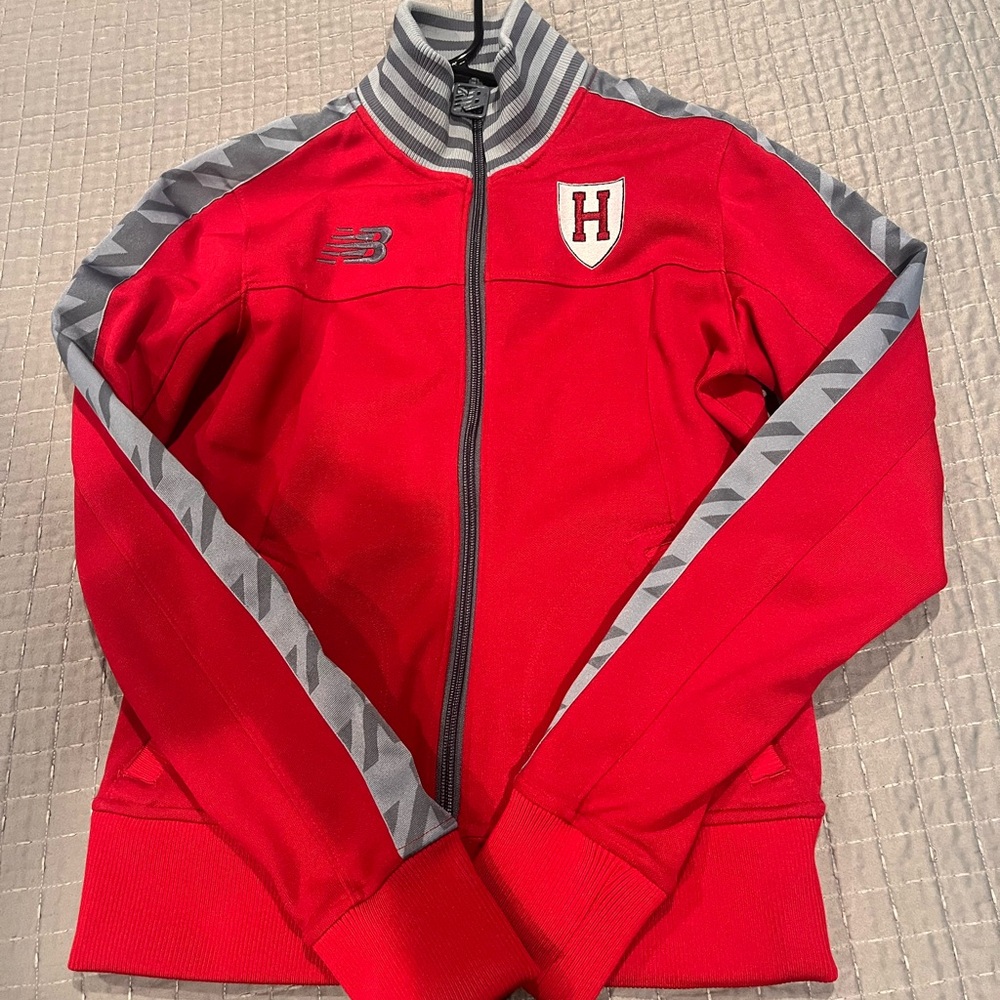 Harvard University Tennis New Balance Red and Gray Athletic Jacket